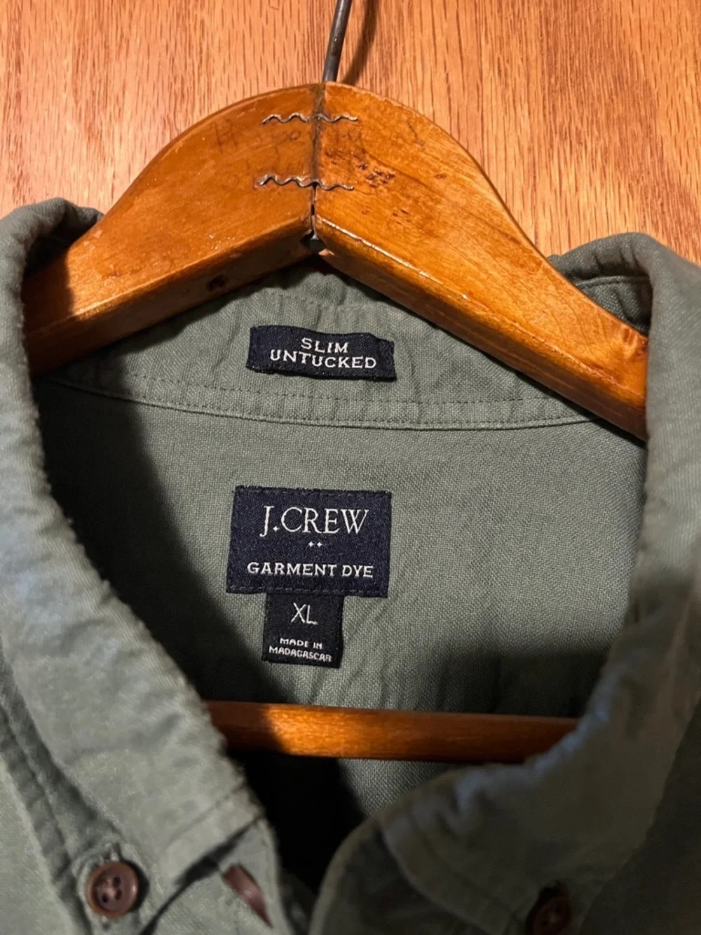 J. Crew Slim Untucked Olive Shirt
